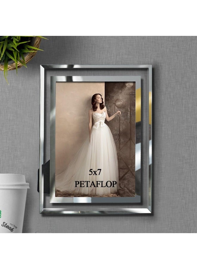 PETAFLOP 5x7 Picture Frames Perfect for Family Office Table Decorations  Set of 2 clear - Image 5