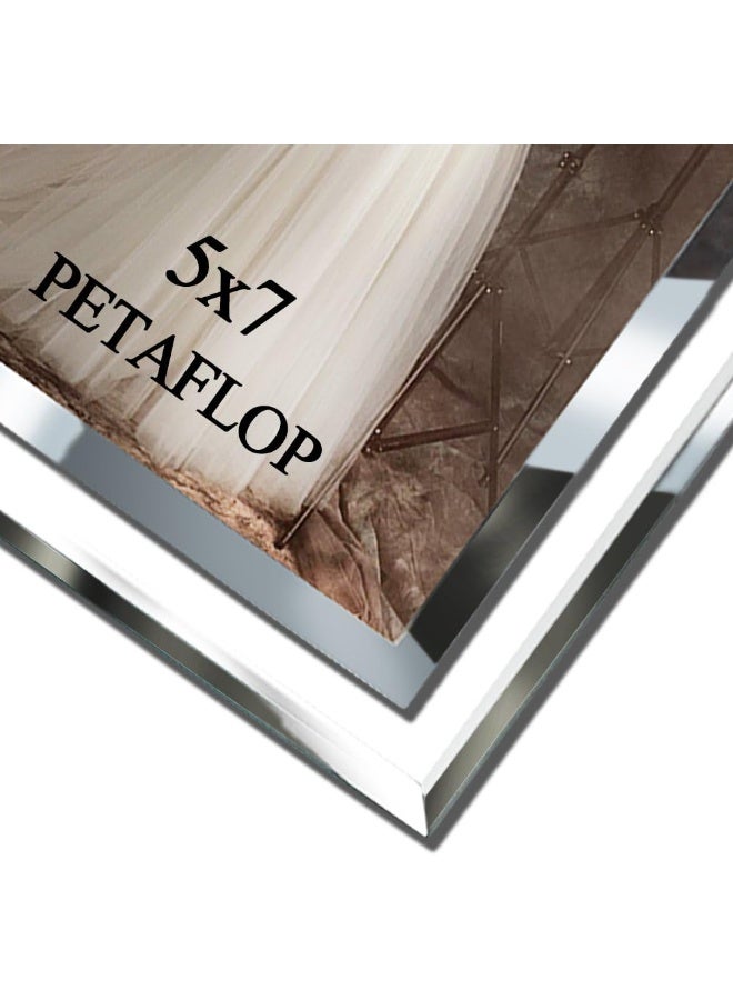 PETAFLOP 5x7 Picture Frames Perfect for Family Office Table Decorations  Set of 2 clear - Image 2