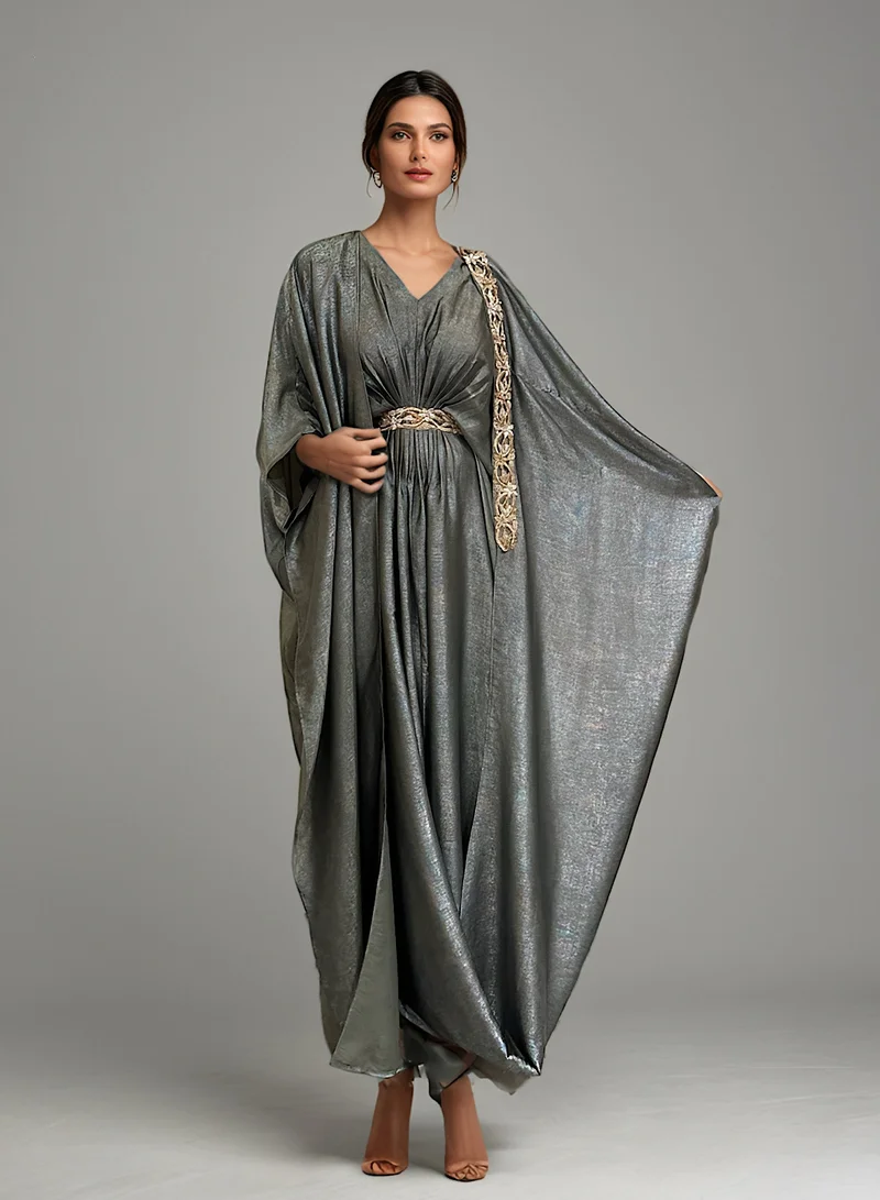 ECSTACY Shimmer Drape Kaftan