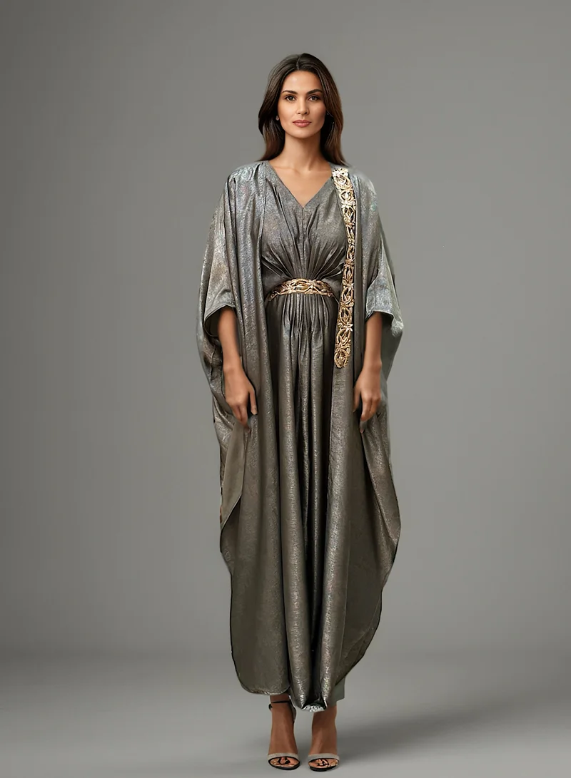 ECSTACY Shimmer Drape Kaftan