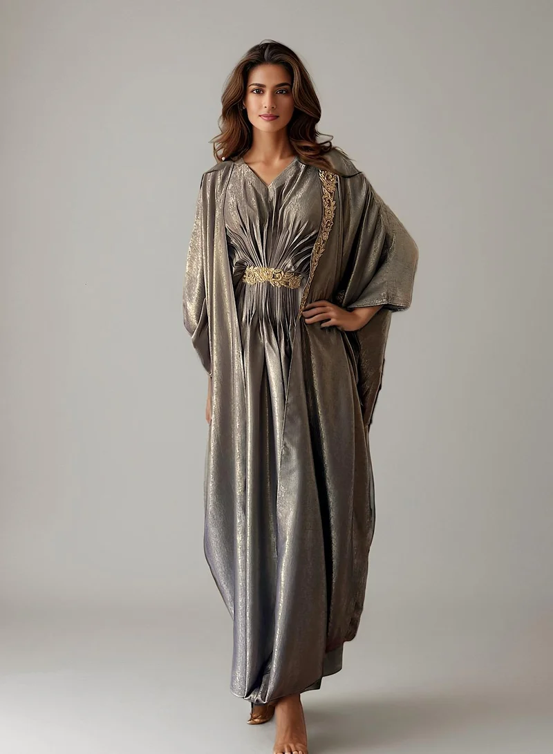 ECSTACY  Shimmer Drape Kaftan for Women | Best Price UAE
