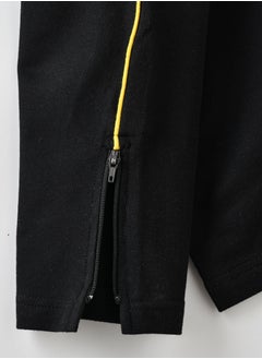 JAM Boys Black Jogger Pants with Yellow Side Stripe  - Image 4