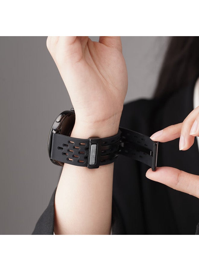 Watchbond Compatible Watch Strap For Huawei Gt4/gt5/gt3/2, Breathable Silicone Watchband For Watch4/3/2, Magnetic Folding Clasp For Gt5pro, Breathable Gt2e Men's Sports Style 46mm Wristband - Image 5