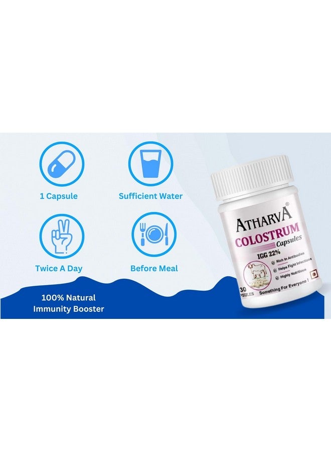 atharva Colostrum Capsules (Capsules-30) Helps Gut Health'S, Restore Skin Elasticity, Strengthen Your Bones, Supports Immune System - Image 3