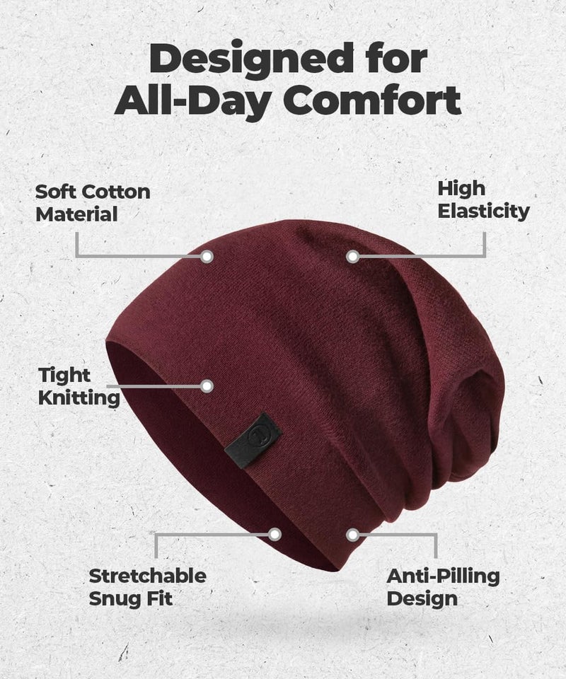 Revony Warm Slouchy Beanie Hat - Deliciously Soft Daily Beanie in Fine Knit - Image 4