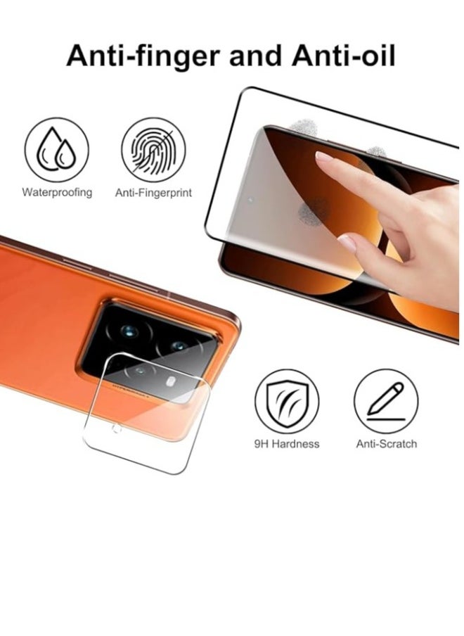 Screen Protector Compatible with Realme GT 7 Pro 5G 【2 Pack】 Tempered Glass + 【2 Pack】 Camera Lens Protector 【Maximum Coverage】 【No Bubbles】 9H Hardness Anti-scratch HD