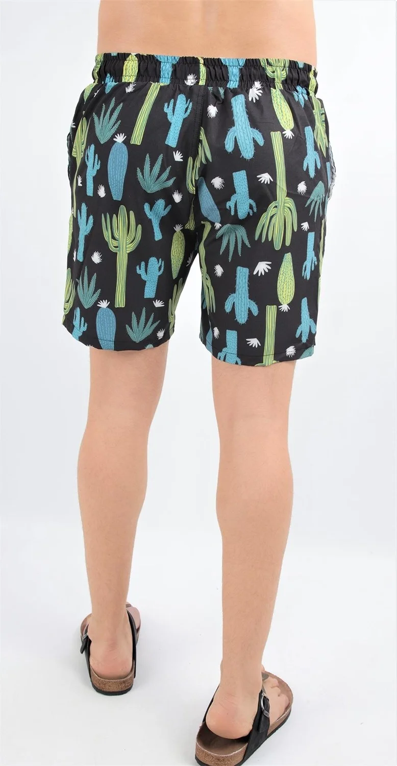 Alexander Gardi Patterned, Tie-Up, Pocketed Swim Shorts, Black (E20-CML00S)