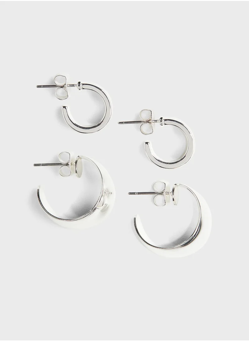 H&M 2 Pairs Hoop Earrings