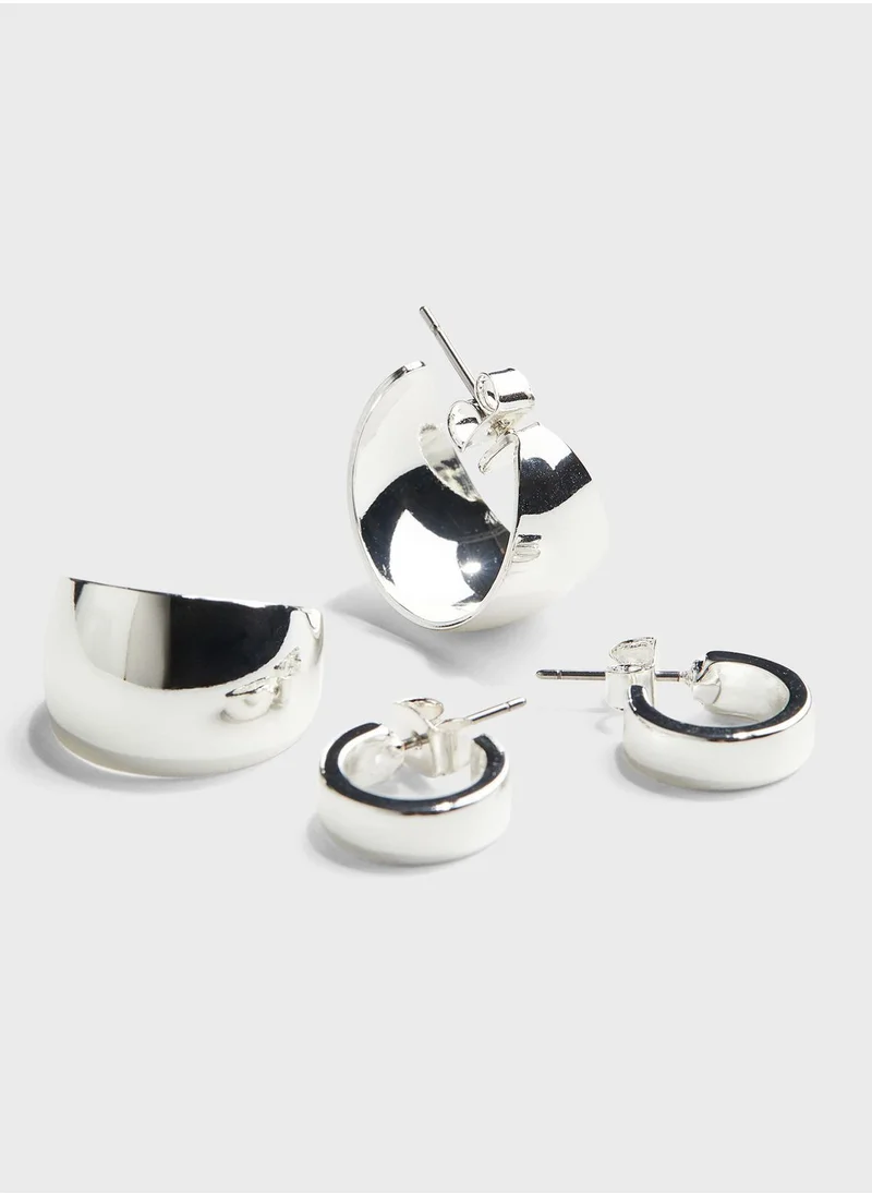 H&M 2 Pairs Hoop Earrings