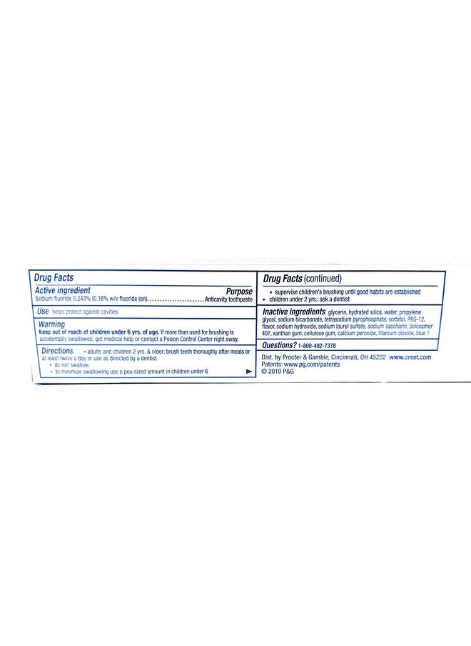 Crest Baking Soda Peroxide Whitening Tartar Toothpaste 2.4 Oz Fresh Mint Pack Of 4  - Image 3