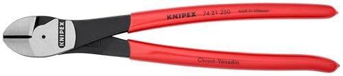 KNIPEX High Leverage 12 Angled Diagonal Cut, Red - Image 1