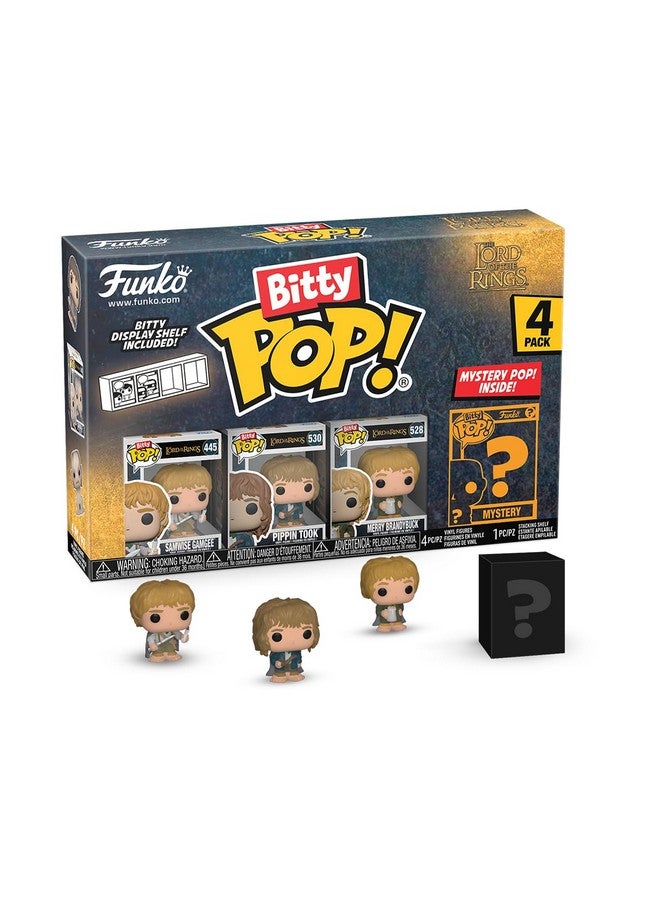 Funko Bitty POP! Lord of The Rings - Samwise, 4-Pack and A Surprise Mystery Mini Figure - 0.9 Inch (2.2 Cm) - Lord of The Rings Collectable - Stackable Display Shelf Included - Gift Idea - Image 1