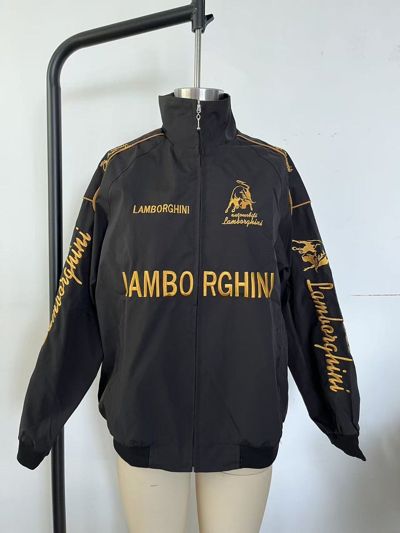 2025 Spring, New Export Women'S Clothing Printed Motorcycle Cotton Clothing Loose Embroidered Jacket - Image 1