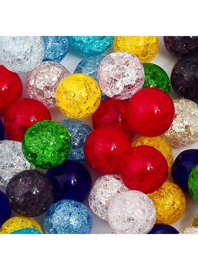 روبيكا خرز زجاجي كريستالي تشيكي مستدير متنوع من Druk Crackle لصنع المجوهرات (8 مم 100 قطعة) - Image 1