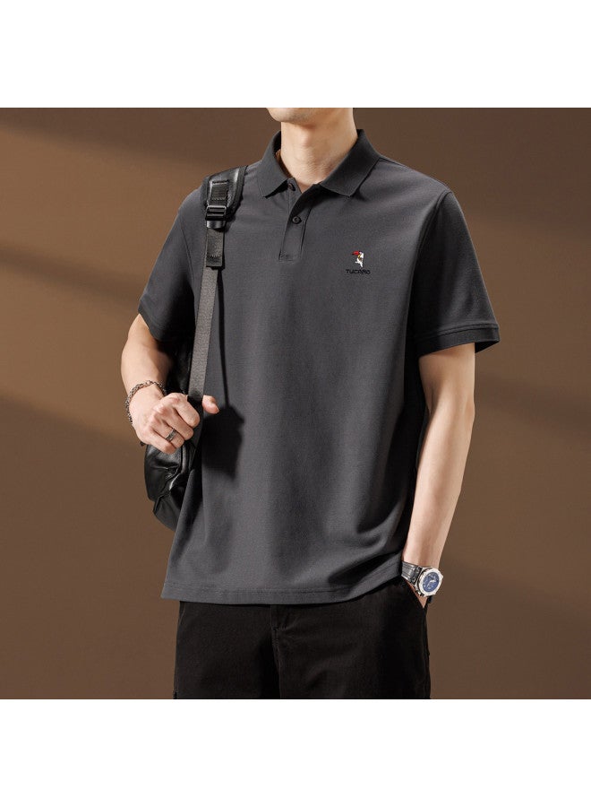 Tucano men's Summer Fashion Casual Simple Short Sleeve Polo Shirt - Versatile Collared Tee - Image 3