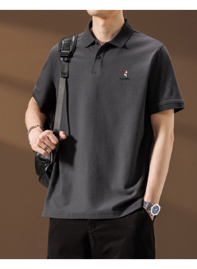 Tucano men's Summer Fashion Casual Simple Short Sleeve Polo Shirt - Versatile Collared Tee - Image 1