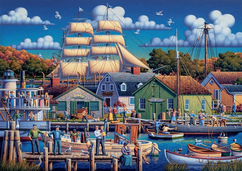 Buffalo Games - Dowdle - Mystic Seaport - 300 Piece Jigsaw Puzzle for Adults -Challenging Puzzle Perfect for Game Nights - Finished Size is 21.25 x 15.00 - Image 2