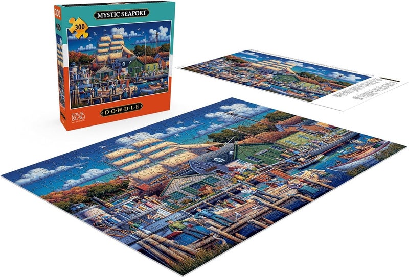 Buffalo Games - Dowdle - Mystic Seaport - 300 Piece Jigsaw Puzzle for Adults -Challenging Puzzle Perfect for Game Nights - Finished Size is 21.25 x 15.00 - Image 4