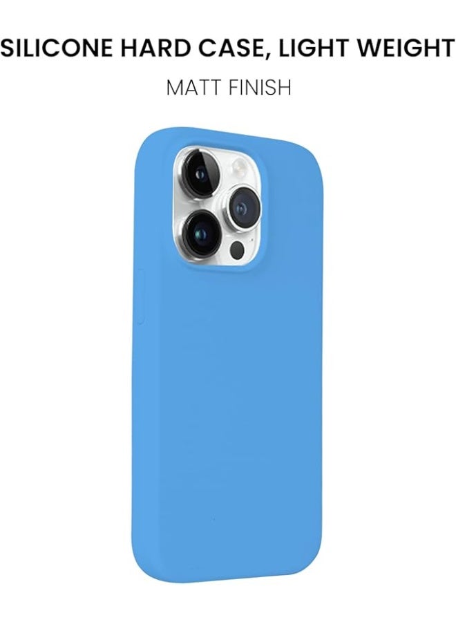 glassology iPhone 14 Pro Case with Magsafe with Scratch Resistant Thin and Slim Classic Shockproof Protection (Blue) - Image 4