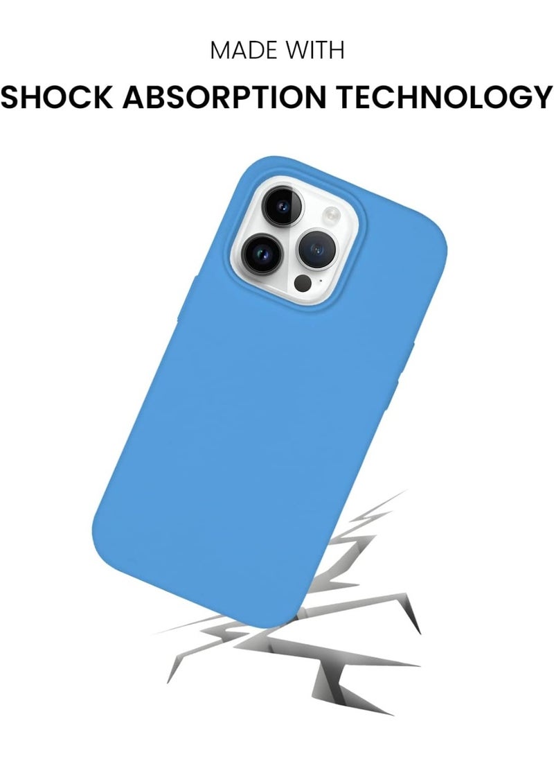 glassology iPhone 14 Pro Case with Magsafe with Scratch Resistant Thin and Slim Classic Shockproof Protection (Blue) - Image 2