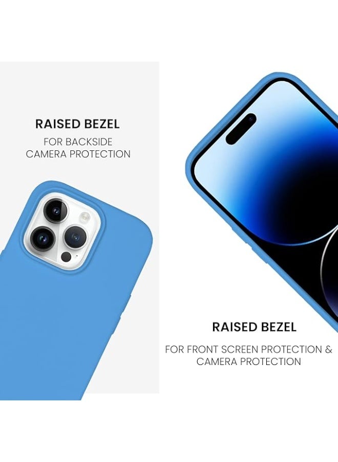 glassology iPhone 14 Pro Case with Magsafe with Scratch Resistant Thin and Slim Classic Shockproof Protection (Blue) - Image 3