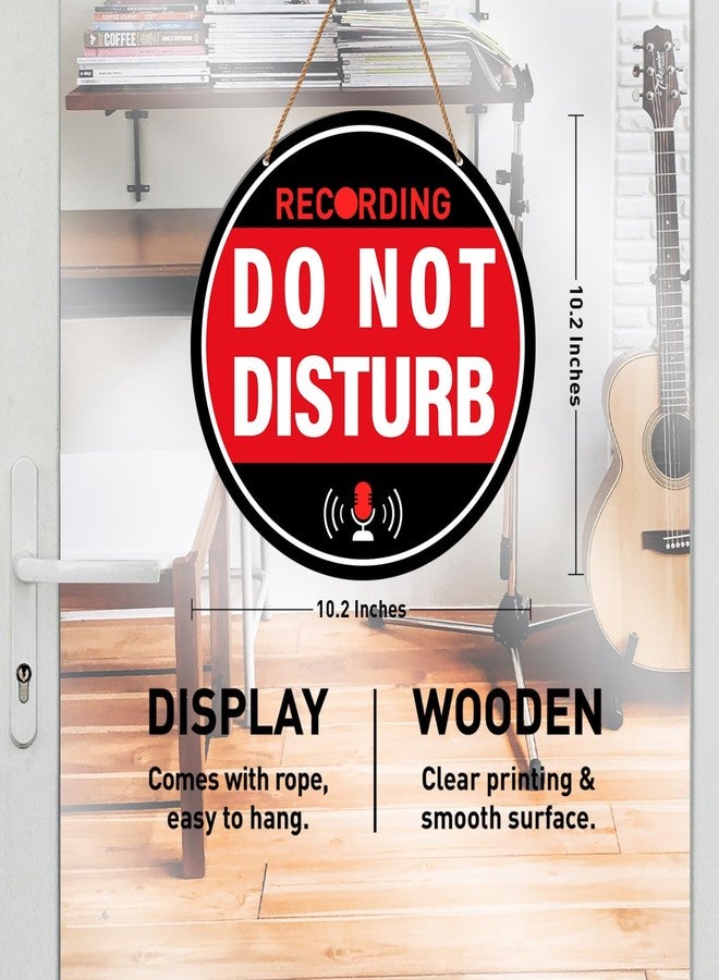 HSNBT Recording Studio Door Sign, Recording in Progress Do Not Disturb Hanging Sign for Music Room - Image 2
