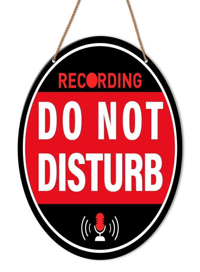 HSNBT Recording Studio Door Sign, Recording in Progress Do Not Disturb Hanging Sign for Music Room - Image 1