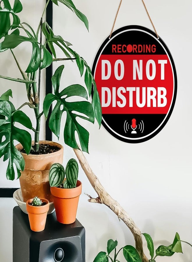 HSNBT Recording Studio Door Sign, Recording in Progress Do Not Disturb Hanging Sign for Music Room - Image 4
