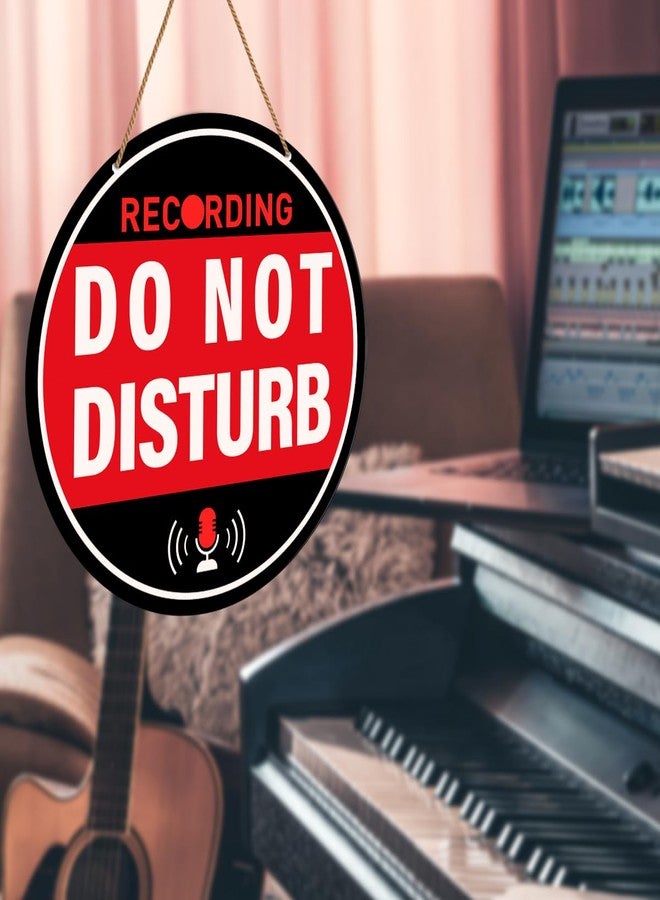HSNBT Recording Studio Door Sign, Recording in Progress Do Not Disturb Hanging Sign for Music Room - Image 5