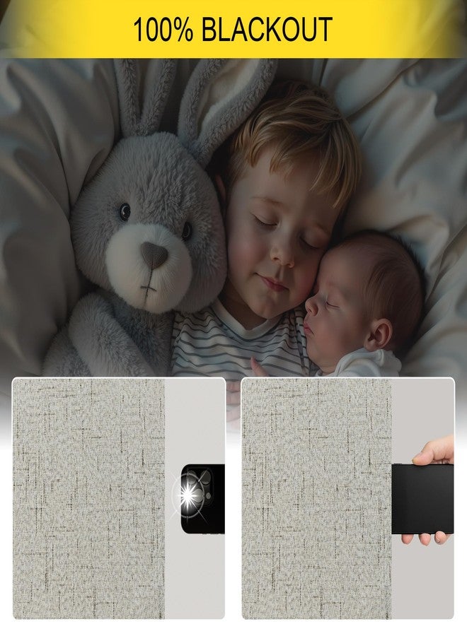 Pitalk ستائر معتمة من قماش الكتان الصناعي من بيتالك ستون لغرفة النوم، طول 52 × 84 بوصة - Image 4