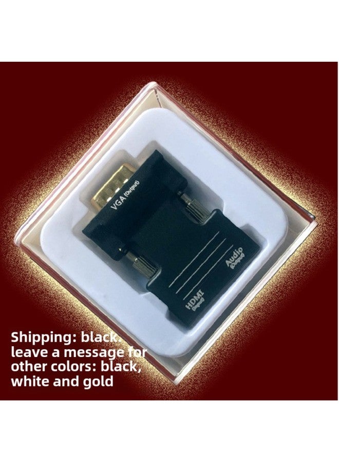 Hdmi Female To Vga Adapter High-definition Cable Converter For Computers Set-top Boxes Monitors Tvs-Color:Mother-to-male Crystal Box I-shape - Image 1