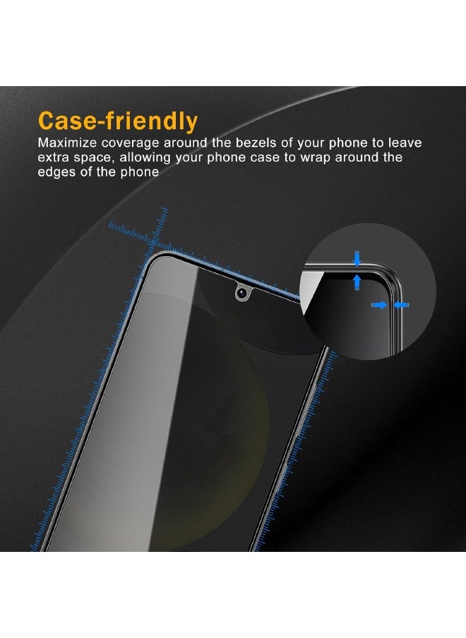 جلاس - [عبوتان + 2] واقي شاشة للخصوصية Samsung Galaxy S25 مع واقي عدسة الكاميرا، [مضاد للظهور 30 ​​درجة] [صلابة 9H] [فتح بصمة الإصبع بالموجات فوق الصوتية] [مضاد للخدش] [بدون فقاعات] [مناسب لحافظات الهاتف] مجموعة أفلام واقية لهاتف Samsung S25 6.2 بوصة (مربع، 2 + 2 قطعة) - Image 1