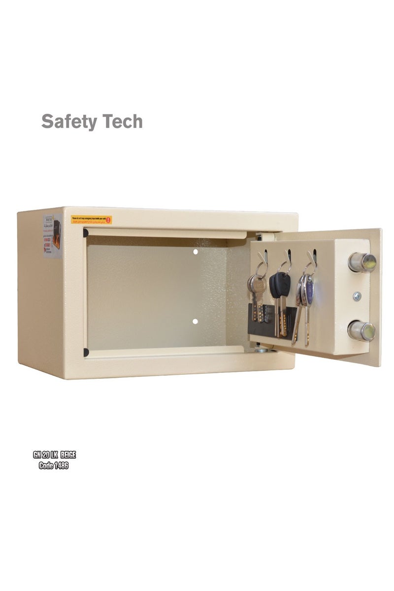 Safety Tech Digital safe with passwords and two emergency keys, from the international brand Safety Tech, size 31 * 20 * 20, with the ability to record two passwords, each number consisting of 3 to 8 digits, and 3 key holders  - Image 4