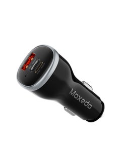 Moxedo 51W Ultra-Fast Car Charger PPS Technology PD 3.0 with 3 Ports USB-C/USB-A Compatible for Android, IOS and Other Smartphone Devices