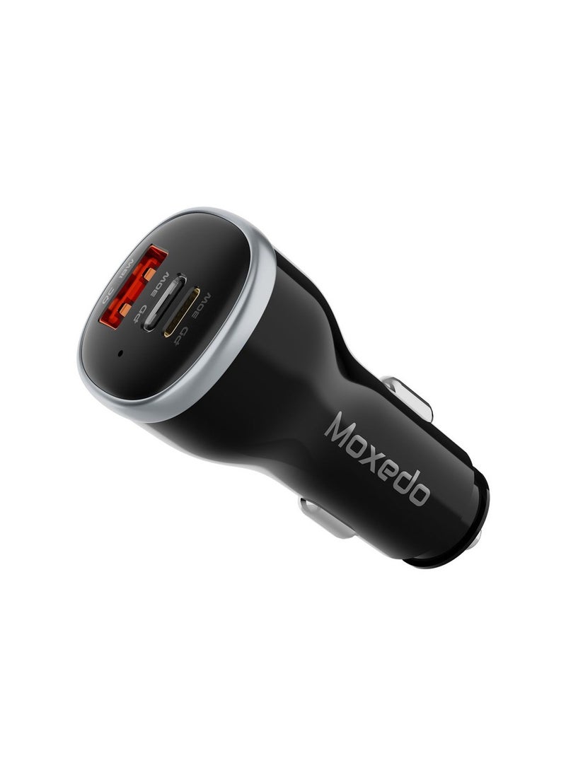 Moxedo - Moxedo 51W Ultra-Fast Car Charger PPS Technology PD 3.0 with 3 Ports USB-C/USB-A Compatible for Android, IOS and Other Smartphone Devices - Image 1