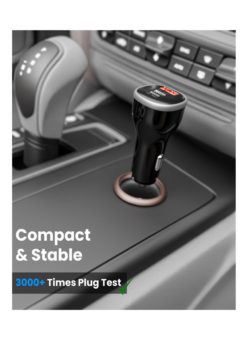 Moxedo - Moxedo 51W Ultra-Fast Car Charger PPS Technology PD 3.0 with 3 Ports USB-C/USB-A Compatible for Android, IOS and Other Smartphone Devices - Image 1