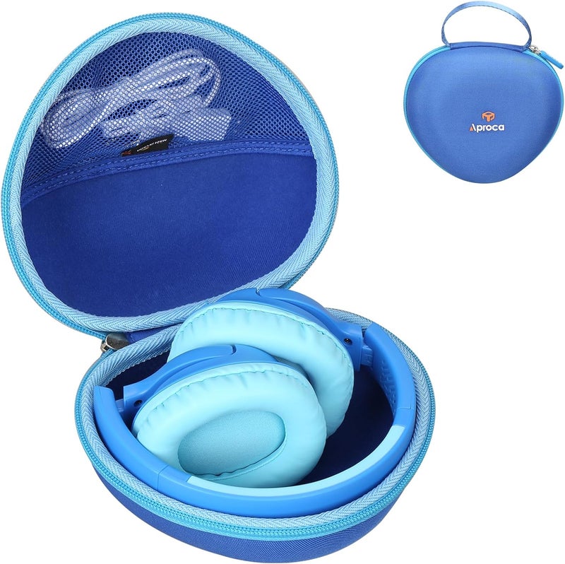 Aproca Blue Hard Storage Case for iClever BTH20  Clever Kids Bluetooth Headphones BTH18 and Accessories - Image 1