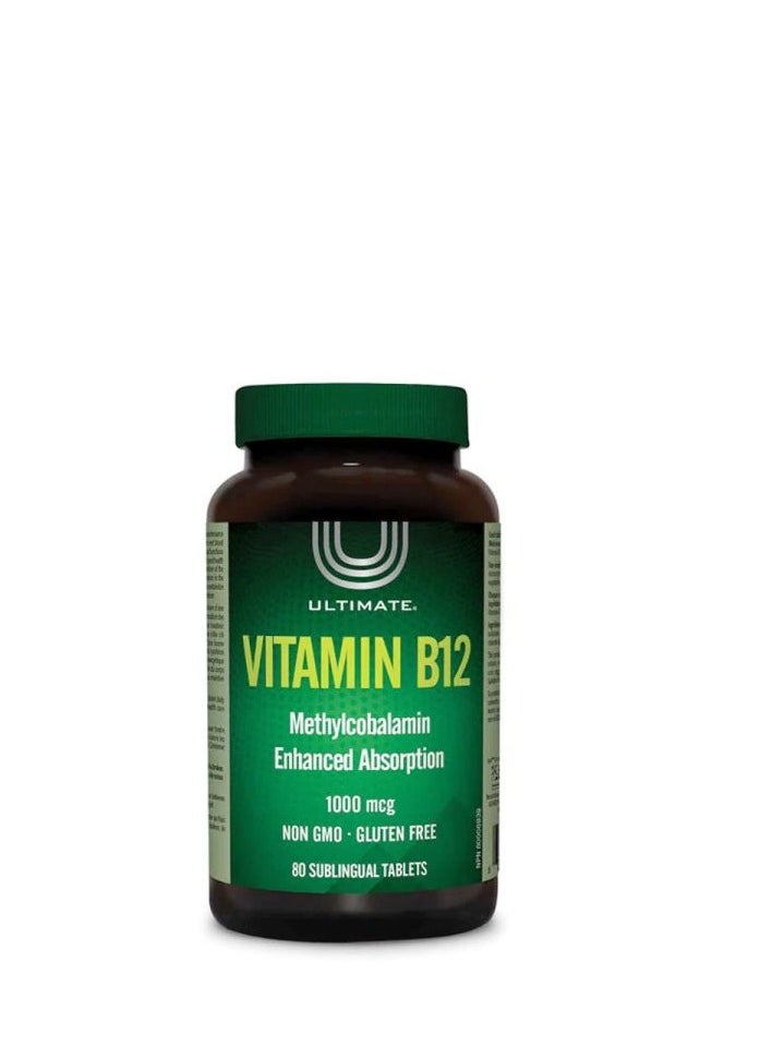 Ultimate ULT VITAMIN B12 1000MCQ SUBLINGUAL TABLETS 80S 