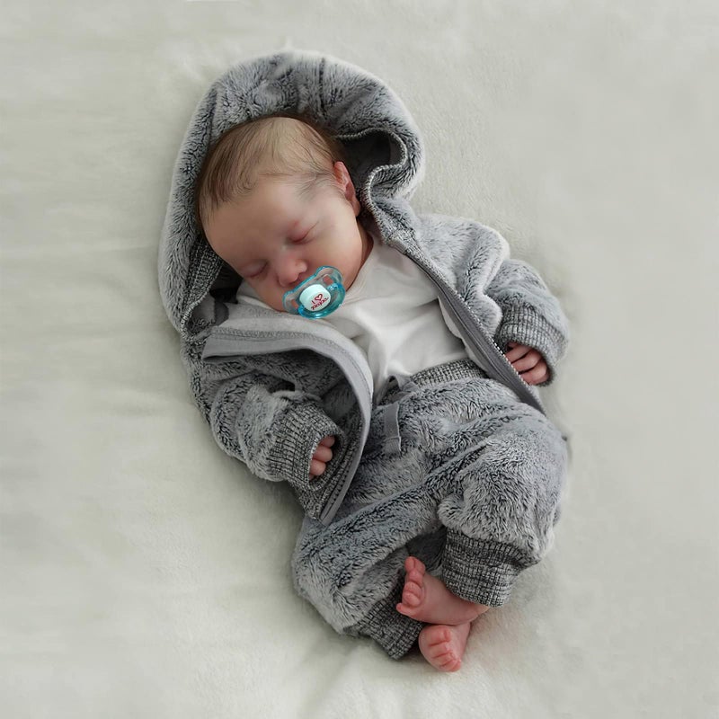 BABESIDE Lifelike Reborn Baby Dolls Boys - 17-Inch Real Baby Feeling Realistic-Newborn Baby Dolls Full Body Vinyl Real Life Baby Dolls with Toy & Gift Box for Kids - Image 1