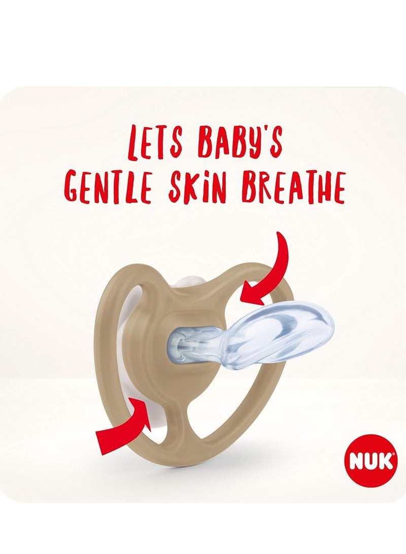 نوك لهاية سيليكون لتقويم الأسنان من نوك سبيس (تتوهج ليلاً في الظلام) على شكل ثعلب ويراع، عبوة من قطعتين - Image 3