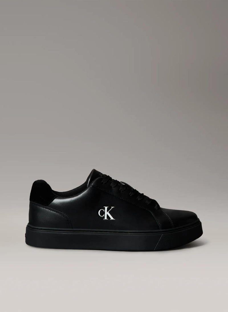 CALVIN KLEIN Smooth Leather Flexible Sole Trainers - Image 1