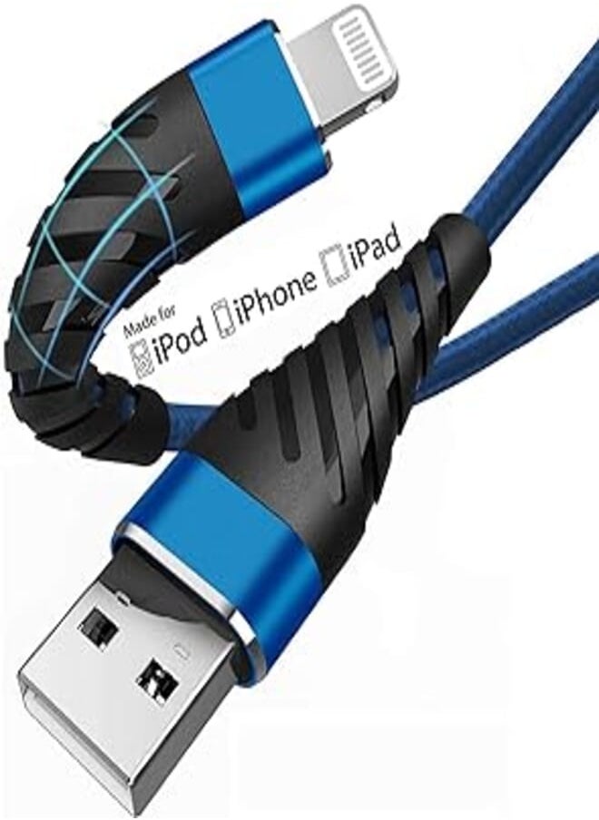 Generic iPhone Charger Cable 3ft for [Apple MFi Certified],(2 Pack) CyvenSmart 3 Foot Lightning Cable Fast Charging Cord 3 Feet for iPhone 11/11 Pro/11 Pro Max/XS/XS Max/XR/X/8/8 Plus/7/7 Plus-Light Blue 