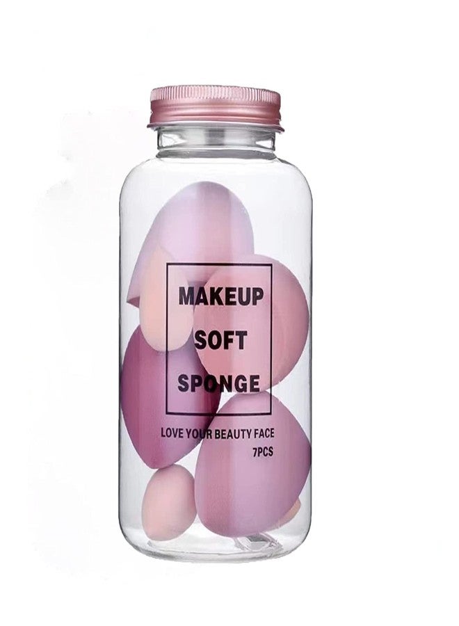 SKINPLUS Makeup Sponge Set Beauty Blender with Egg Case, Soft Sponge For Liquid Foundation, Creams, and Powders, Latex Free Wet and Dry Makeup ( 4 Big + 3 Mini-7 Pcs set) (Multicolored) - Image 3