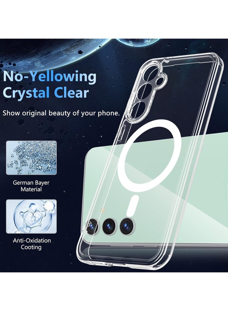 Denx Magnetic for Samsung Galaxy A06 4G-5G Case Clear, [Compatible with Mag-safe] Slim Thin Anti-Yellow Shockproof Phone Cover for Samsung A06, Transparent - Image 4