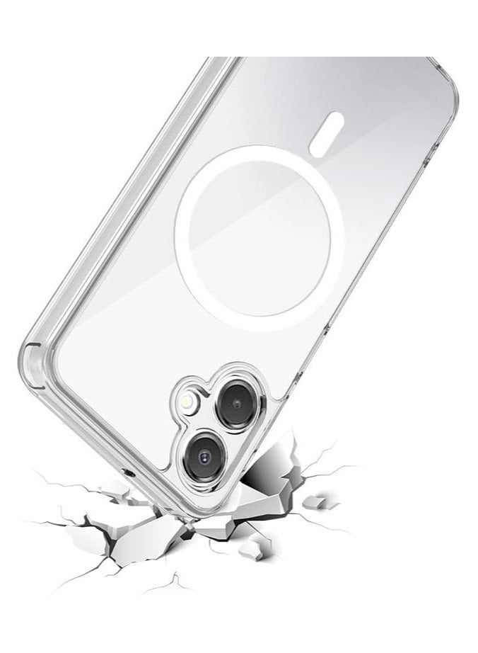 Denx Magnetic for Samsung Galaxy A06 4G-5G Case Clear, [Compatible with Mag-safe] Slim Thin Anti-Yellow Shockproof Phone Cover for Samsung A06, Transparent - Image 5