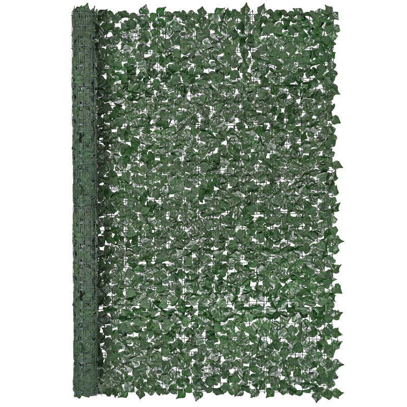 VEVOR Artificial Ivy Privacy Fence Screen, 96 x 72 in Faux Ivy Vine Leaf Hedges Fence, Greenery Privacy Fence with Strengthened Joint, Green Wall Decoration for Outdoor Garden, Yard, Balcony - Image 1