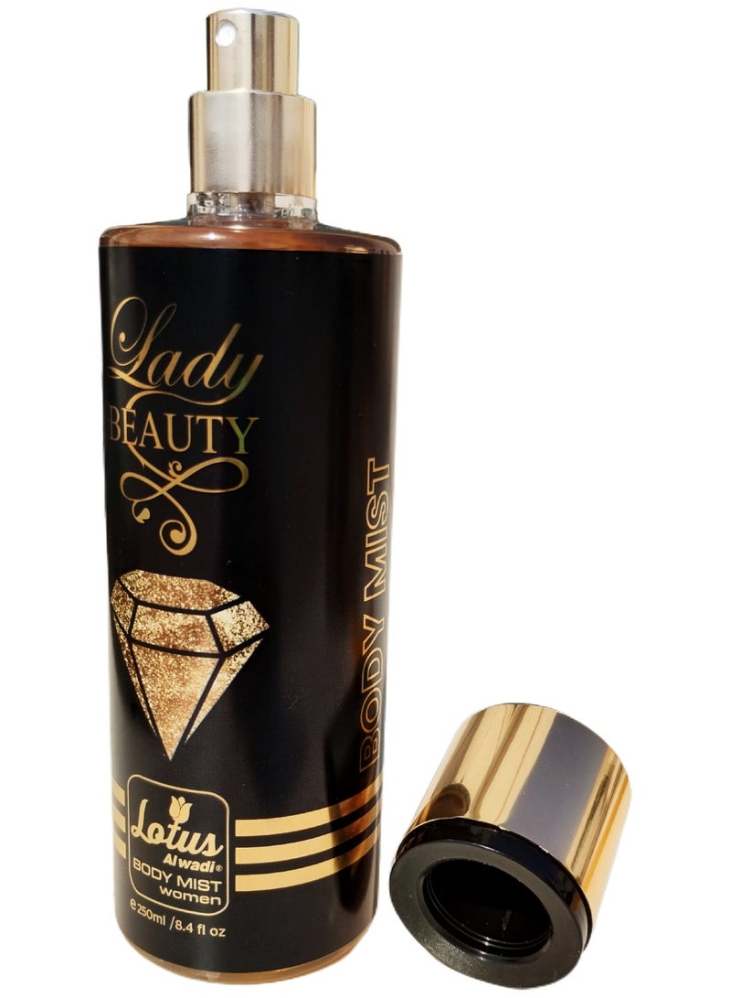 Lotus Alwadi Lotus Al Wadi Lady Beauty Fragrance, Body Mist Women signature Collection, 8.4 Ounce (6 piece Gift Set)  - Image 2