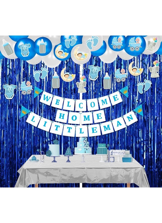 Party Propz Party Propz Welcome Home Decoration Kit- Big 48Pcs Welcome Baby Boy Decoration Banner (cardstock) | Baby Boy Welcome Decoration Items, Its A Boy Decoration Items,Birthday  - Image 1