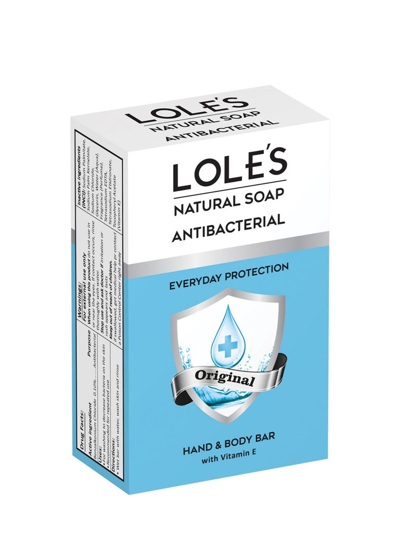 Lole's Antibacterial Hand & Body Original Soap with Vitamin E, Pack of 3 x 100g - Image 4