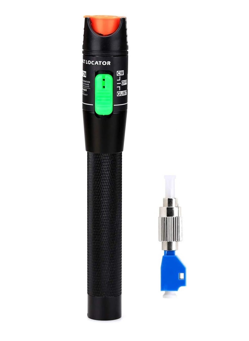 igeekwell - 30KM Aluminium Visual Fault Locator Fiber Tester Detector Meter Universal Connector FC Male to LC Female Adapter for CATV Telecommunications - Image 1